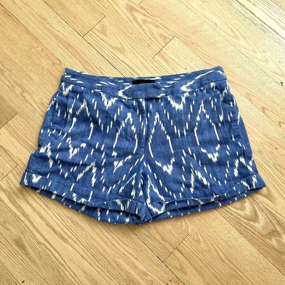 J. Crew Blue Cotton Shorts 10 - Picture 1 of 6